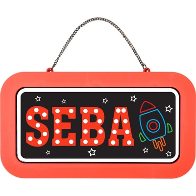 Neonová cedulka se jménem - Seba