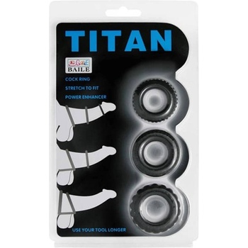 ostatní Титан 3 в 1 силиконови пръстени Черни