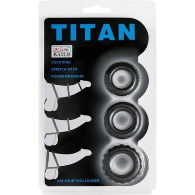 ostatní Титан 3 в 1 силиконови пръстени Черни