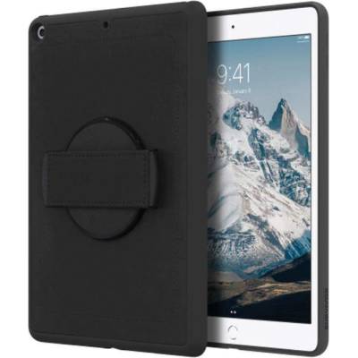 Griffin Survivor Airstrap 360 - силиконов калъф с дръжка за ръка за iPad 7 (2019), iPad 8 (2020) (черен)