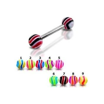 Šperky4U piercing do jazyka akrylát PJ01099-BY