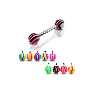 Šperky4U piercing do jazyka akrylát PJ01099-BY