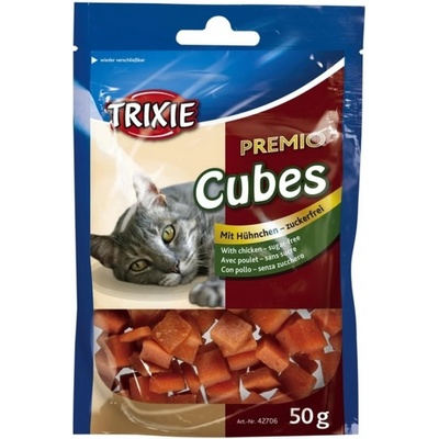 TRIXIE Premio Chicken Cubes - деликатесно лакомство от чисто пилешко месо, 3 броя х 50 гр