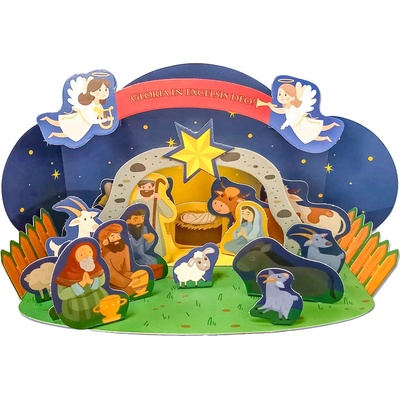 Quo Vadis Papierový betlehem na poskladanie ako adventný kalendár pre deti na Roráty