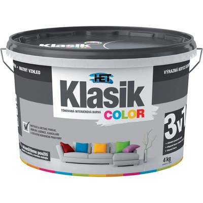 HET KLASIK COLOR interiérová farba 4 kg sivá bridlicová (0147)