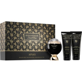 Afnan Souvenir Desert Rose - EDP 100 ml + Body Lotion 100 ml + Shower Gel 100 ml