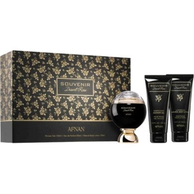 Afnan Souvenir Desert Rose - EDP 100 ml + Body Lotion 100 ml + Shower Gel 100 ml