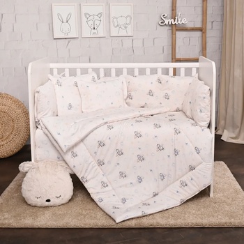 Lorelli Спален комплект от 5 части Lorelli - С обиколници, Самолети, Син (20800085601)