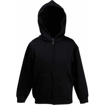Fruit Of The Loom Classic Kids Sweat Jacket černá