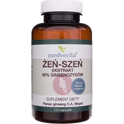 Medverita Ženšenový extrakt 30% ginsenozidov 120 kapsúl