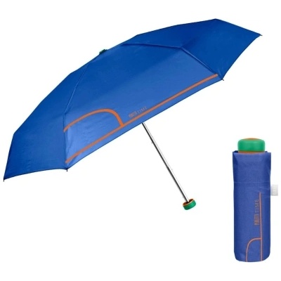 Дамски мини сгъваем неавтоматичен чадър Perletti Time 26414, Син