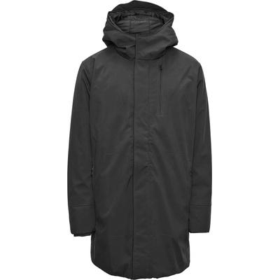 KnowledgeCotton Apparel Мъжко яке парка Knowledgecotton apparel Long Soft Shell Jacket Climate Shell Coat - Black Jet - размер XXL (002-2427-0116)