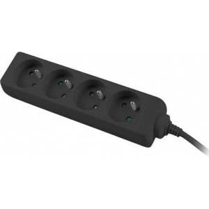 PremiumCord ordinary 4 sockets 2m black (ppa4-02bk)