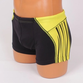 Image 1 of Мъжки бански в черно с жълта декорация