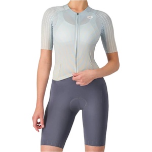 Castelli Дамски скин за колоездене Castelli Women's Free Sanremo Tri Suit S/S Cycling skinsuit - Winter Sky / Silver Moon-Smoky G (102-4514-0414)
