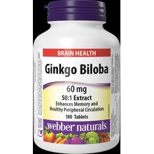 Webber Naturals Ginkgo Biloba 60 mg 180 tablet