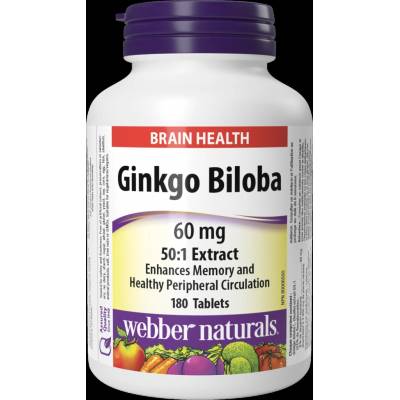 Webber Naturals Ginkgo Biloba 60 mg 180 tablet