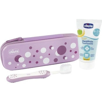 Chicco Комплект за почистване на зъбки Chicco - G, розов (33061000,96032100, 42023900)