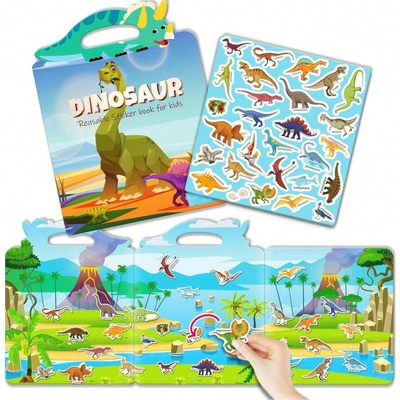 Znovupoužiteľné samolepky pre deti dinosaurs II
