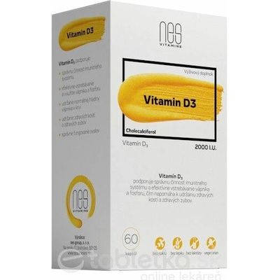 nesVITAMINS Vitamin D3 2000 I.U. 60 ks