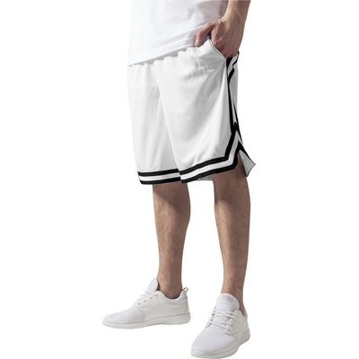 Urban Classics stripes Mesh shorts whtblkwht