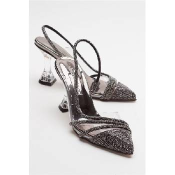 Moda Trend Дамски елегантни обувки с ток - Платинен цвят #385591 (385591_Platinum)