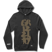 GRIZZLY mikina Brushwork Pullover Hoodie Blk