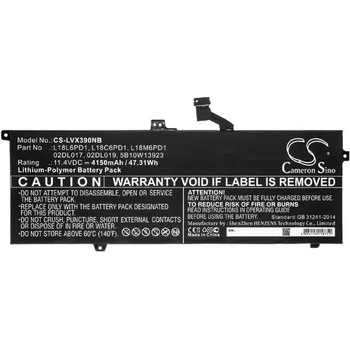 Image 1 of Cameron Sino Батерия за лаптоп Lenovo ThinkPad X390 L18C6PD1 L18L6PD1 LiPo 11.4V 4150 mAh CAMERON SINO (CS-LVX390NB)