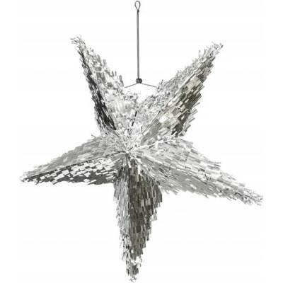 PINIATA SKLÁDACÍ 68x68x30cm STŘÍBRNÁ HVĚZDA PARTY DECO