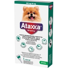 Ataxxa pro psy S 1x200mg/40mg tmavě zelená sol 1 x 0.4 ml do 4kg