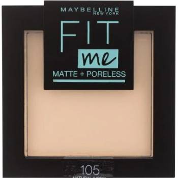 Maybelline Fit Me! Matte + Poreless компактна матираща пудра 9 g нюанс 105 Natural Ivory