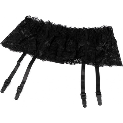 Prima-obchod Krajkový podvazkový pás 2 černá