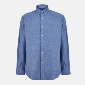 Ralph Lauren Риза с дълъг ръкав Polo Ralph Lauren Men's Long Sleeve Patterned Shirt - Blue Hthr
