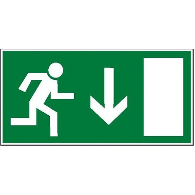 Piktogram ÚNIKOVÁ CESTA DOLE - 100x200, SAMOLEPKA PVC