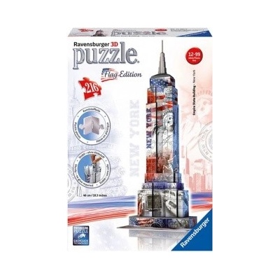 Ravensburger 3D puzzle Empire State Building Vlajková edice 216 ks