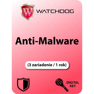 WATCHDOG ANTI-MALWARE 3 lic. 12 mes.