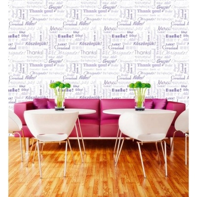 DIMEX ART Луксозна флизелинова тапета лилави текстове