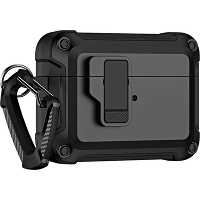 HQWear Airpods 4 Pro Armor Case с карабинер - черен (5907769365966)