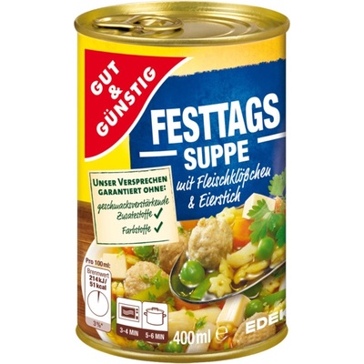 G&G Sváteční polévka s masovými kuličkami a těstovinou 400 g