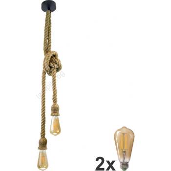 Polux LED Пендел ROPE 2xE27/10W/230V (LEDSA0629)