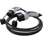 EcoVolter Кабел за зареждане EcoVolter за електрически превозни средства Type2, 11kW 3x16A 5m, бял край с бутон Tesla (3x16A, 5m, Tesla, bílá)