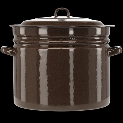 CHOMIK Smaltovaný hrniec s pokrievkou 40 l 40 cm hnedý CH-EMA3615