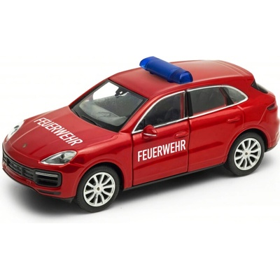 Welly Porsche Cayenne Turbo Feuerwehr červené 1:34