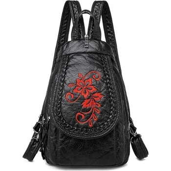 E-LY Дамска раница, e-ly gt367, черна с червен принт (gt367)