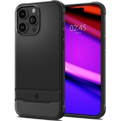 Spigen - Pouzdro Rugged Armor s MagSafe pro iPhone 15 Pro, Matte Black