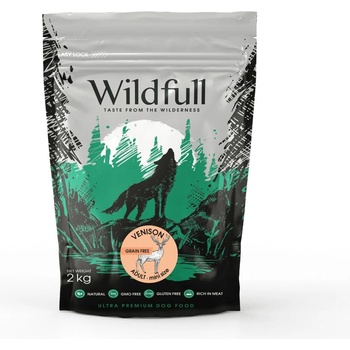 Wildfull dog venison mini size - Пълноценна суха храна за израснали кучета от мини породи, без зърно, с еленско месо, 2 кг