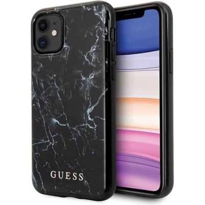 GUESS Marble Case - дизайнерски кейс с висока защита за iPhone 11 (черен)