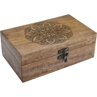 InDecor Škatuľa z mangového dreva Mandala, 23 x 15 x 8,5 cm, M
