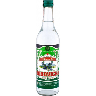 Prelika Slovenská Borovička 40% 0,5 l (čistá fľaša)