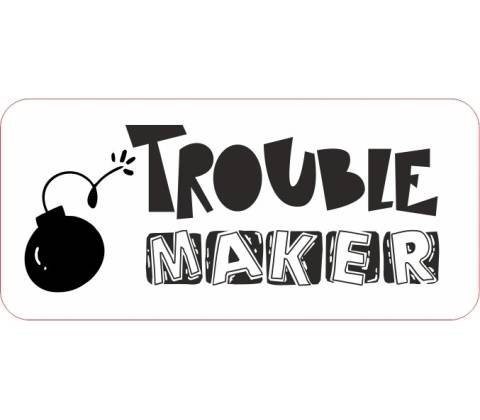 Štítok - Trouble maker Materiál/farba: Mint